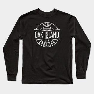 Oak Island, NC Vintage Badge Summertime Vacationing Long Sleeve T-Shirt